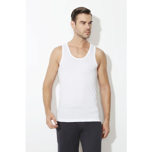 Van Heusen White Solid Men Regular Fit Vest